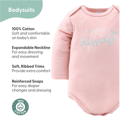 16-Piece Baby Layette Newborn Clothing Gift Set for 3 to 6 Months, Floral Elephant